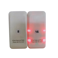 Café Table Serveuse Paging Square Food Beeper 1 Base 16 Buzzers Pas de système d'appel de serveur sans fil vibrant Pager pour Restaurant