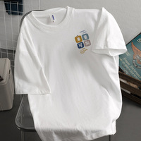 Anti-pilling 100% katoenen casual T-shirt met vlindermouwen - los gebreide top - maat XL - zacht, ademend - voor dagelijkse buitenactiviteiten