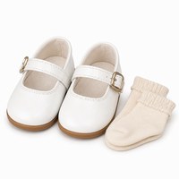 Ensemble de tenue pour poupée en plastique souple de 18 pouces, directement de l'usine, robe florale personnalisée et chaussures Mary Jane pour enfants, éducatif