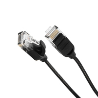 Câble Ethernet UTP Cat6 Slim de Haute Qualité UKCOM avec Conducteur en Cuivre Nu, Gaine en PVC, Connecteurs RJ45