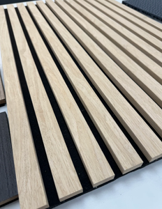 แผ่นผนังอะคูสติกโค้ง MDF ไม้ระแนงลาย 3 มิติ แผ่นปิดผิวแบบร่อง สำหรับบ้านและโรงแรม ดีไซน์แบบจำลอง 3 มิติ - Product Image 3