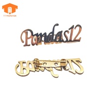 Broche personnalisée avec nom, épingle à revers, fermoir, cadeau, épinglette en émail, nom personnalisé, bricolage, étiquette de nom en métal, épingle à revers, sublimation