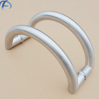 Manija de Puerta de Vidrio Tipo C de Acero Inoxidable de Alta Calidad, Herraje para Puerta Austin, Manija de Puerta Semicircular de Doble Cara para Empujar y Tirar