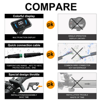 Kit de conversion de vélo électrique GreenPedel Light Powerful Silent 36V 250W avec moteur sans balais et écran LCD couleur 61F