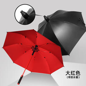 Parapluie droit de 55 pouces de haute qualité en gros avec cadre en fibre de verre, design coupe-vent, couleur et logo personnalisables, cadeau d'affaires - Product Image 2