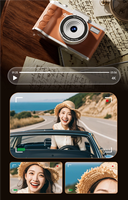 Yuniq Kid M11 Appareil Photo Numérique Compact 3.0 Pouces 4K Hd CCD Mini Design Rétro Double Objectif Zoom 16X Dispositif de Prise de Photo Adapté aux Enfants