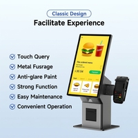 Interaktiver Touchscreen mit Kamera, RFID-NFC-Kartenleser und Drucker für Hotel-Selbstbedienungs-Check-in und Besucher-Kiosk