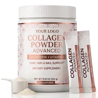 Complément en poudre de peptides de collagène avec complexe multi-beauté pour femmes, cheveux, ongles, articulations et tissus conjunctifs 265g OEM ODM
