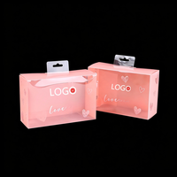 Boîte d'emballage personnalisée en plastique PET transparent pour éponge à maquillage, avec design pliable et imprimé