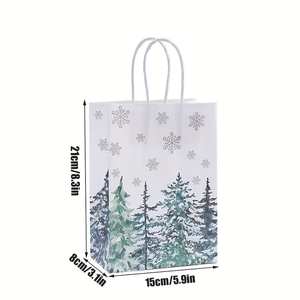 Christmas Tote <b>Bags</b> With Handles Xmas Kraft Paper Gifts Supplies Santa Snowman Treat <b>Bags</b> Decor Xmas Party <b>Bags</b> - Product Image 4