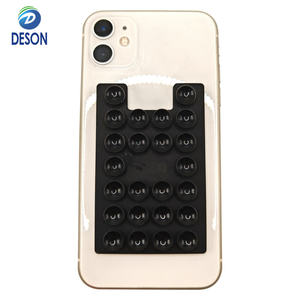 Deson in Silicone morbido ventosa custodia per iPhone Android piastra adesivo montato staffa per telefoni cellulari carte di credito in gomma - Product Image 4