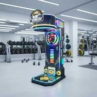 Machine de jeu d'arcade Leon Boxing KIGK en acier inoxydable, fonctionnement à pièces, interface anglaise, jeu interactif et divertissant, boîte en bois