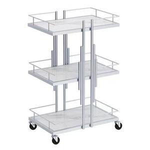 Chariot de beauté doré à 3 niveaux, nouveau design, équipement de pédicure et de manucure pour salon de beauté, roues verrouillables - Product Image 5