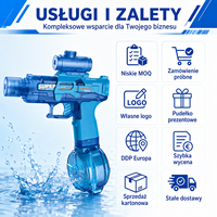Pistolet à eau rechargeable pour enfants, jouet électrique à eau pour piscine, jardin, été en Pologne, vente en gros