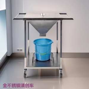 Stainless Steel Laundry <b>Bag</b> Cart 800x600x900mm Durable Hospital Furniture Medical Units - Product Image 4