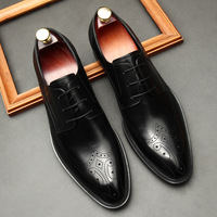 Nouvelles Chaussures Homme Élégantes et Luxueuses Sur Mesure en Cuir Véritable Poli, Imperméables et Légères, Modèle Carré à Enfiler pour Été/Hiver
