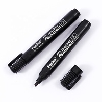 Foska Stylo à encre étanche à l'eau Baril en plastique Pop Bullet Point Marqueur permanent Set Noir