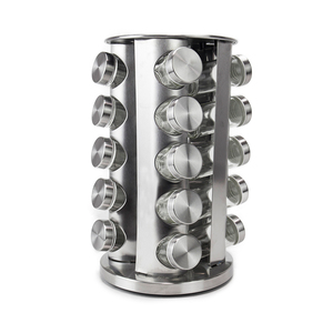 Phụ Kiện Nhà Bếp 20 cái <span class=keywords><strong>Glass</strong></span> gia vị container với thép không gỉ xoay gia vị <span class=keywords><strong>Jar</strong></span> Giá Set - Product Image 2