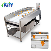 Machine de nettoyage automatique à rouleaux parallèles avec pulvérisation haute pression, idéale pour les lignes de transformation des tomates, légumes et fruits