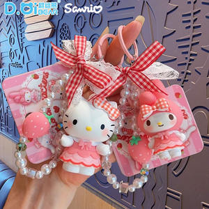 Adorable porte-clés mignon dessin animé porte-clés Cosplay <span class=keywords><strong>Pop</strong></span> Anime portefeuille breloque, drôle Kuromi porte-clés femmes rose porte-clés - Product Image 2