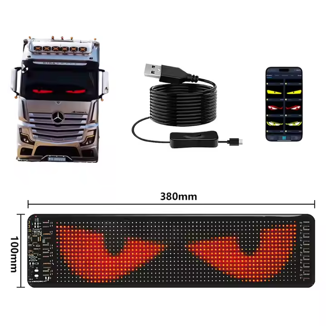 New Arrival Smart Soft LED Screen Display for Car Rear Window Devil Eyes Panel with Bluetooth Control Wayfinding & Education Use