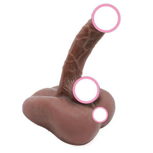 Секс-игрушки унисекс реалистичный жидкий силиконовый фаллоимитатор с прожилками большой анальный член для взрослых мастурбация на плоской основе - Product Image 3