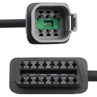 Câble adaptateur de diagnostic OBD2 16 broches vers 6 broches pour connecteur OBD de moto, VTT et UTV BRP Can-Am