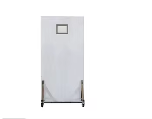 Barrera móvil con ruedas y paneles de plomo para protección contra rayos X con ventana de observación para quirófanos de tomografía computarizada y radiología en hospitales. - Product Image 4