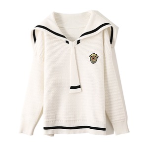 Meilleur design de <span class=keywords><strong>col</strong></span> <span class=keywords><strong>marin</strong></span> d'automne populaire et insigne doux pull tricoté pull en cachemire pour femmes - Product Image 1
