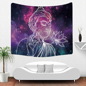 พรมแขวนผนังรูปพระพุทธเจ้าสำหรับห้องนั่งเล่นการตกแต่งฉากหลังของตกแต่งแบบอินเดียสำหรับผู้ชายโยคะพรมจักระดวงจันทร์ทางจิตวิญญาณ - Product Image 6