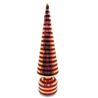 Arbre de Noël en verre LED rotatif avec miroir mosaïque, décoration pour fêtes, mariages et événements à domicile