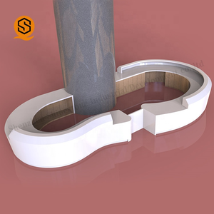 Dịch Vụ Khách Hàng Lớn Quầy Lễ Tân Sân Bay Kiểm Tra Trong Quầy Đóng Cong Bàn Tiếp Tân Hiện Đại - Product Image 1