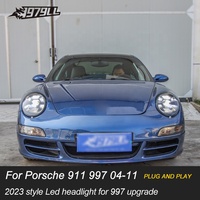 [1979LL] Faros Delanteros para Porsche 911 997.2 997.1 Modelos 2004 2005 2008 2011, Actualización a Faro LED Matricial Estilo 992 2023