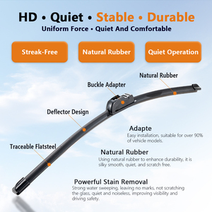 Spazzola Tergicristallo Universale in Gomma Naturale Senza Telaio OEM ODM Marca WeiLong Modello 616-1 Fornitura Diretta dalla Fabbrica - Product Image 3