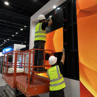 Module LED P1.83 à pas fin pour mur vidéo de location, service frontal magnétique 500x500mm pour affichage en stand d'exposition