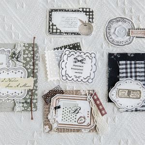 30 tờ/hộp diêm ghi chú dán im lặng loạt đảo sa mạc Retro mô hình cơ bản biên giới máy tính xách tay cơ sở cắt dán - Product Image 4