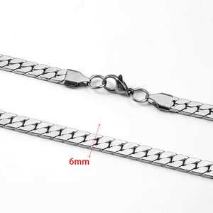 Daihe เครื่องประดับแฟชั่น316L สแตนเลสสตีลคิวบาสายโซ่ชุบทอง18K สร้อยคอ NK แบบแบนไม่เสื่อมเสีย - Product Image 6