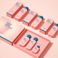 Juego de Envases Cosméticos PETG de Base Gruesa Personalizados, Bomba Dosificadora de Loción con Caja de Papel de Marca