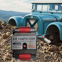 Compresseur d'air de voiture tout-terrain à double cylindre haute puissance robuste moniteur de pression des pneus Protection contre la surpression faisceau de câblage