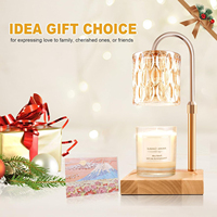 Lampe chauffe-bougie à hauteur réglable avec minuterie et variateur d'intensité et 2 ampoules pour la décoration de la maison