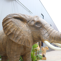 Escultura Robótica Móvil de Elefante Animatrónico de Tamaño Real para Parque Zoológico
