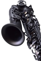 Saxofón Profesional HUAYUN de Latón Eb Alto, Negro Mate con Botones de Perla Negra, Estilo Selmer 54 Llaves, Directo de Fábrica, para Escenario