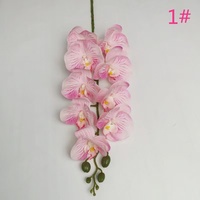 Vente en Gros d'Orchidées Phalaenopsis Artificielles de Haute Qualité, 9 Têtes, pour Décoration de Maison et Mariage