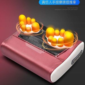 Neck Shoulder Massager Electric Heating Kneading Massage For Neck Back Waist USB Rechargeable Wine Red - Product Image 4