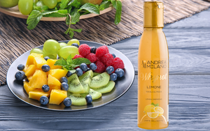 Fabriqué en Italie Glaçure aromatisée au citron Andrea Milano Vinaigre Crème 150ml Bouteille pour condiments - Product Image 3