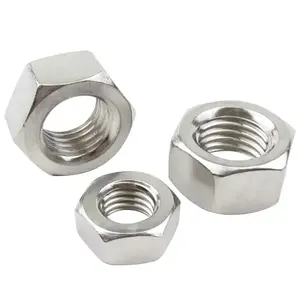 DIN934 Heavy Hex Nuts M16 to M50 304 Stainless Steel 304 Hex Head Coupling Nuts with M160 Thread Size