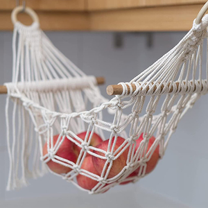 Fruit Hammock Hanging Hammock BODI Amazon Hot Sale Boho Fruit Hammock Under Cabinet Macrame Hanging Fruit Storage Hammock For Kitchen