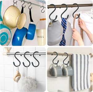 10 cái 3 inch cao su Vinyl tráng Closet nhà bếp nhà để xe quần áo kim loại S hình dạng móc áo móc - Product Image 4