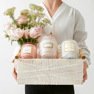 <span class=keywords><strong>Panier</strong></span> de rangement avec poignée Corde décorative en papier Paniers rectangulaires en osier pour usage de toilette de comptoir - Product Image 4