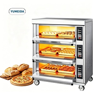 Four de Cuisson Électrique Professionnel à Trois Niveaux et Neuf Plateaux, Grande Capacité, pour Boulangerie Commerciale – Meilleures Ventes - Product Image 2